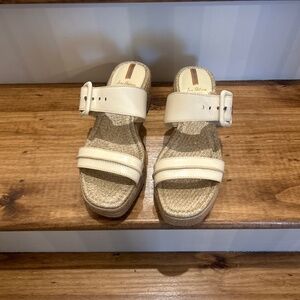 Sam Edelman Carson Platform Wedge Espadrille Slide Sandal size 9